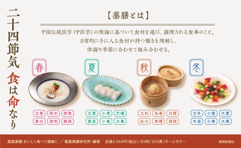 薬膳と健康料理 季節の変化でゆらぎがちな心と体を整える。薬膳レシピ本「鳳凰薬膳